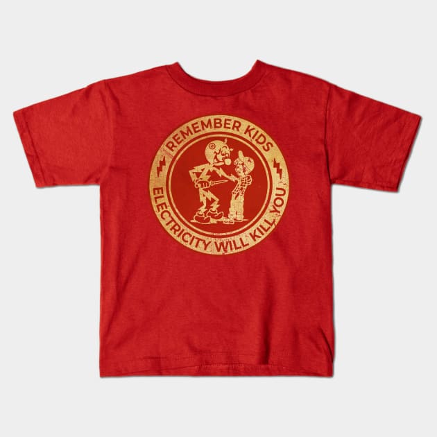 Vintage Remember Kids Red Art Kids T-Shirt by TEWAXXX99